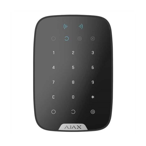 AJAX Keypad Plus BL Fekete vezeték nélkü li érintés mentes kezelő Proxy olvasóval