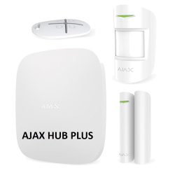   AJAX StarterKit PLUS White HUB PLUSx1, M otionProtectx1, DoorProtectx1, SpaceCont