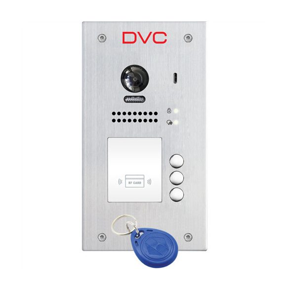 DVC DT607F/FE/ID/S3 3 lakásos videós kap utábla, RFID olvasóval + 7 proxy Tag, sű