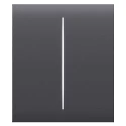 AJAX CenterButton (2-gang) GRAPHITE