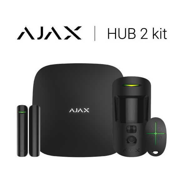 AJAX STARTER KIT CAM BL 1/HUB2 1/MotionC AM 1/DoorProtect 1/SpaceControl